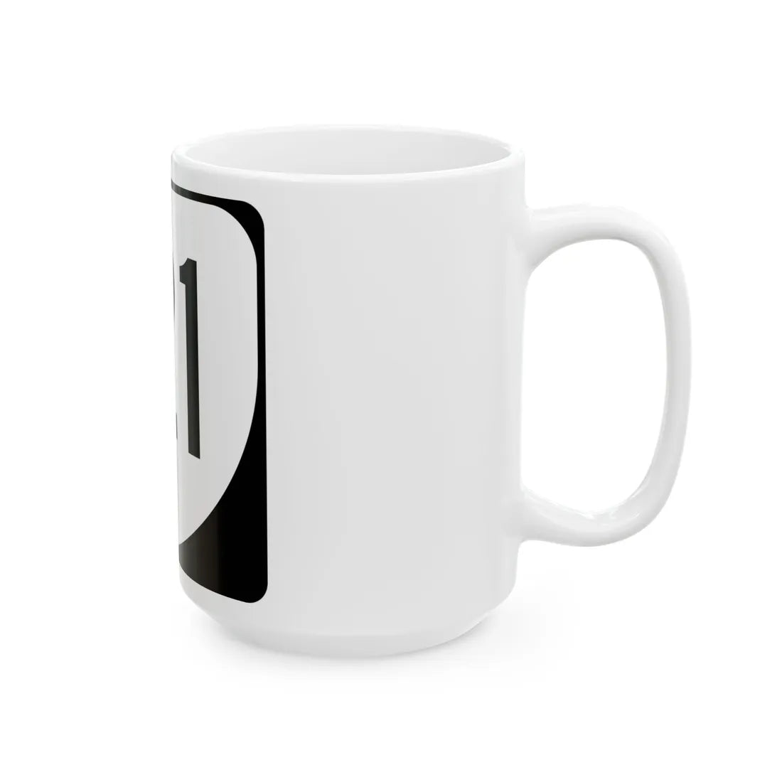 Virginia 121 1980 (Virginia) (Road Sign) White Coffee Mug - Go Mug Yourself