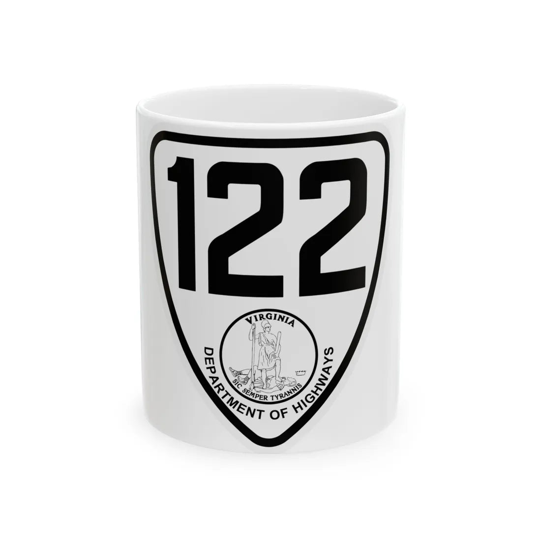 Virginia 122 1924 (Virginia) (Road Sign) White Coffee Mug 11oz - Go Mug Yourself