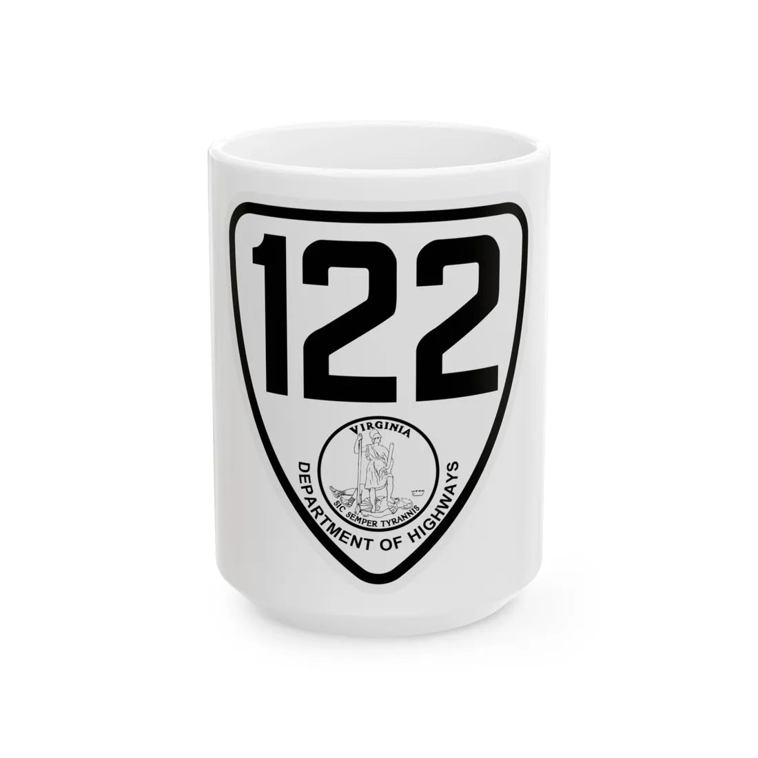 Virginia 122 1924 (Virginia) (Road Sign) White Coffee Mug 15oz - Go Mug Yourself