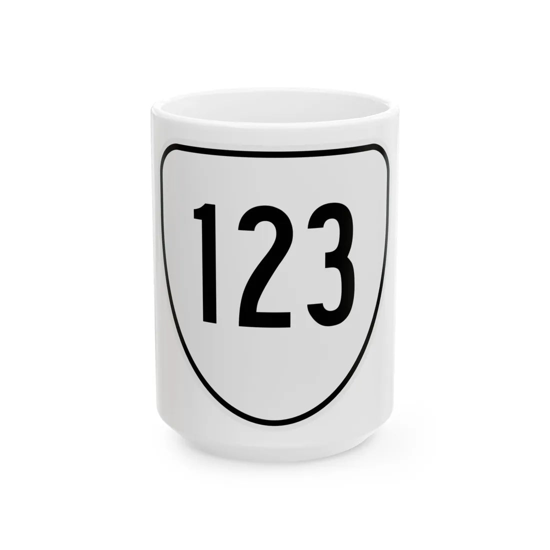 Virginia 123 1956 (Virginia) (Road Sign) White Coffee Mug 15oz - Go Mug Yourself