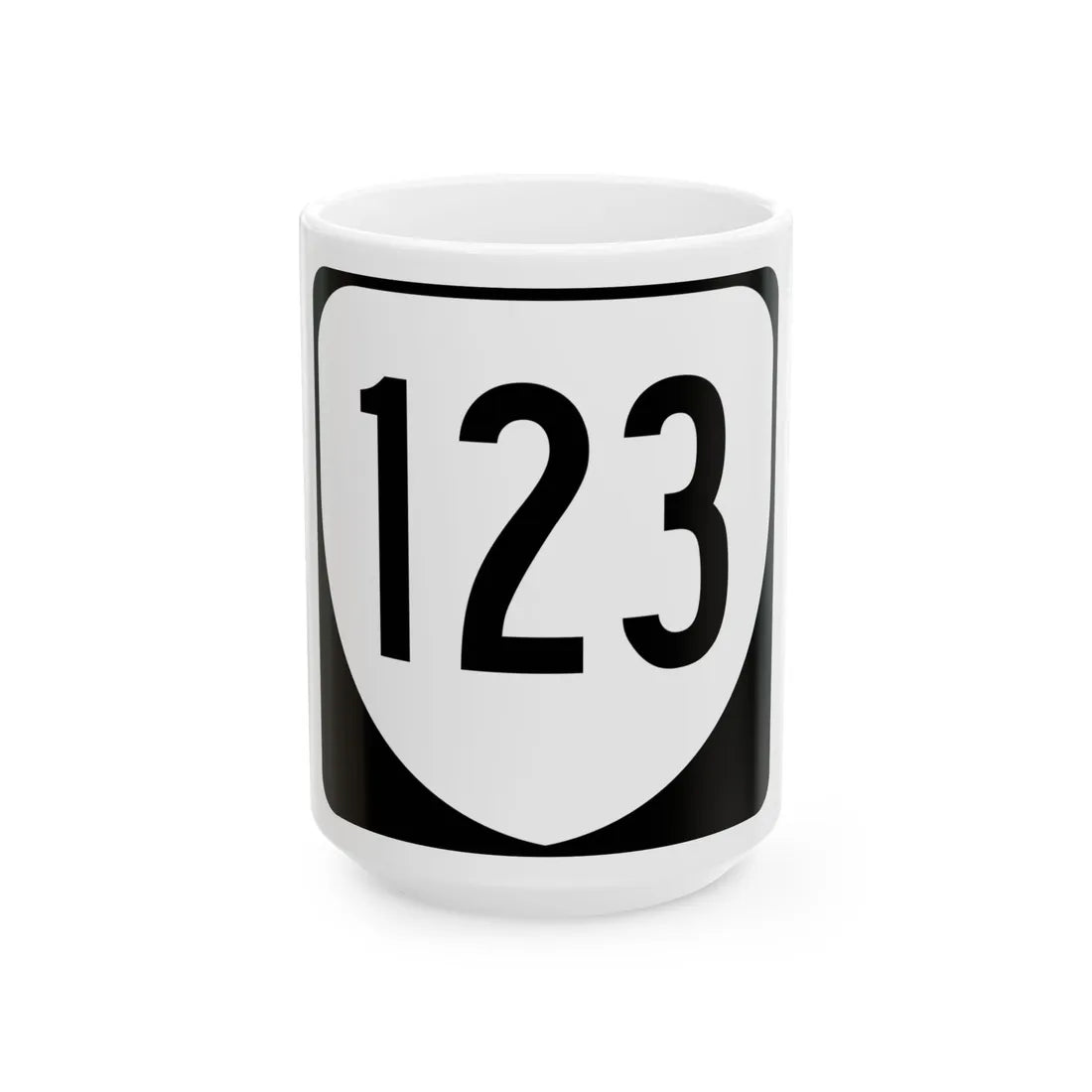 Virginia 123 1980 (Virginia) (Road Sign) White Coffee Mug 15oz - Go Mug Yourself