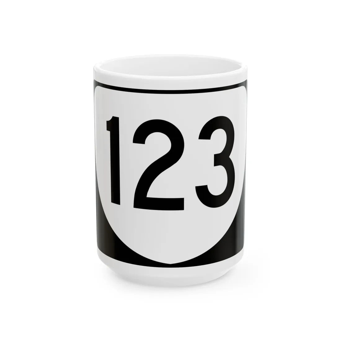 Virginia 123 (Virginia) (Road Sign) White Coffee Mug 15oz - Go Mug Yourself