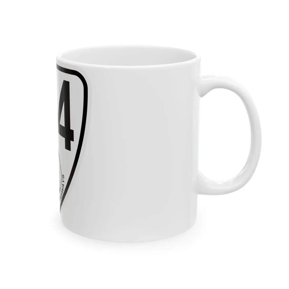 Virginia 124 1924 (Virginia) (Road Sign) White Coffee Mug - Go Mug Yourself