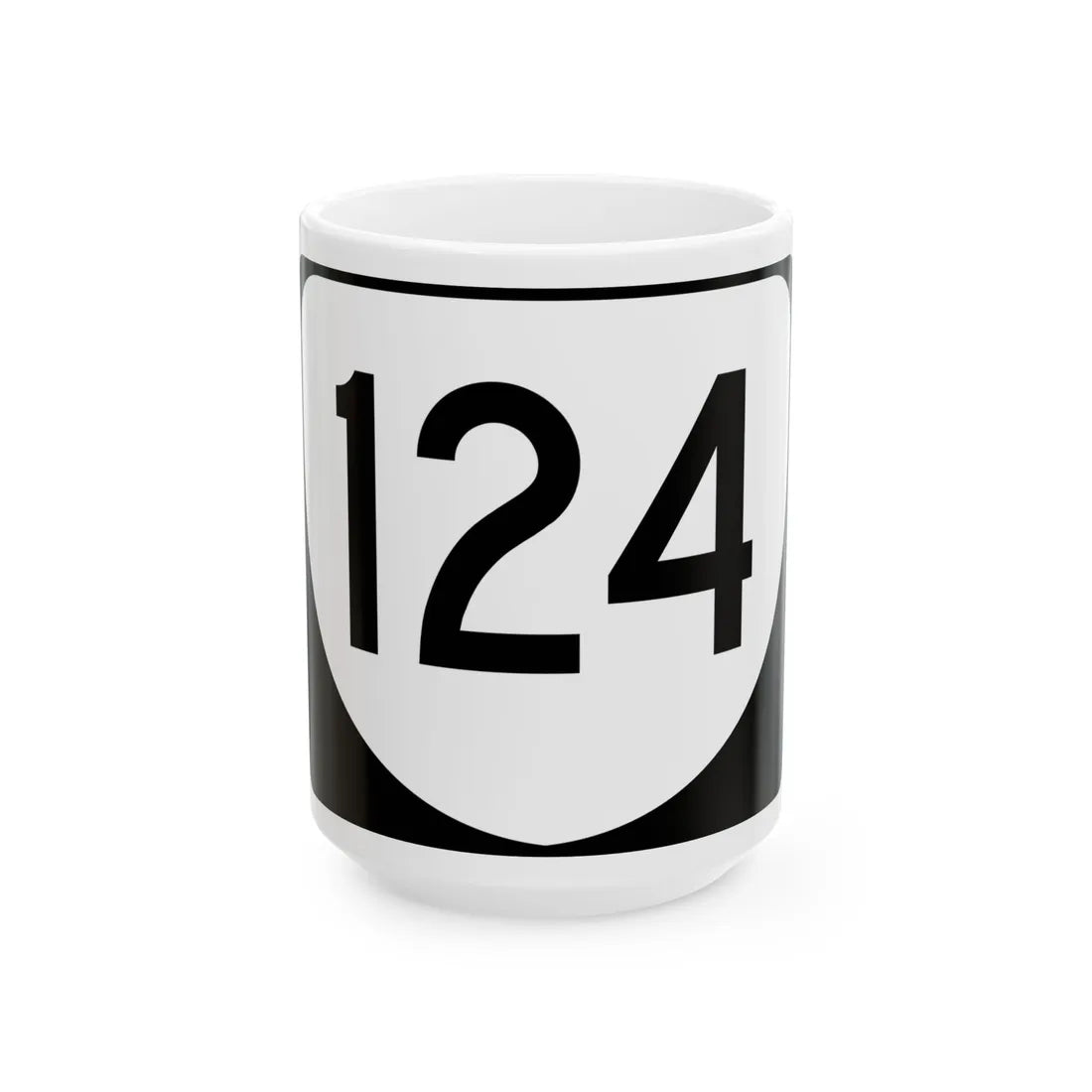 Virginia 124 (Virginia) (Road Sign) White Coffee Mug 15oz - Go Mug Yourself