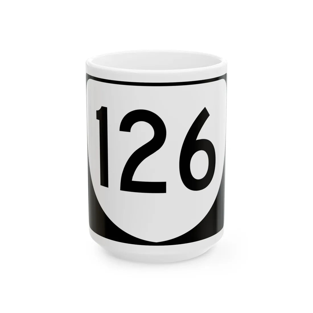 Virginia 126 (Virginia) (Road Sign) White Coffee Mug 15oz - Go Mug Yourself