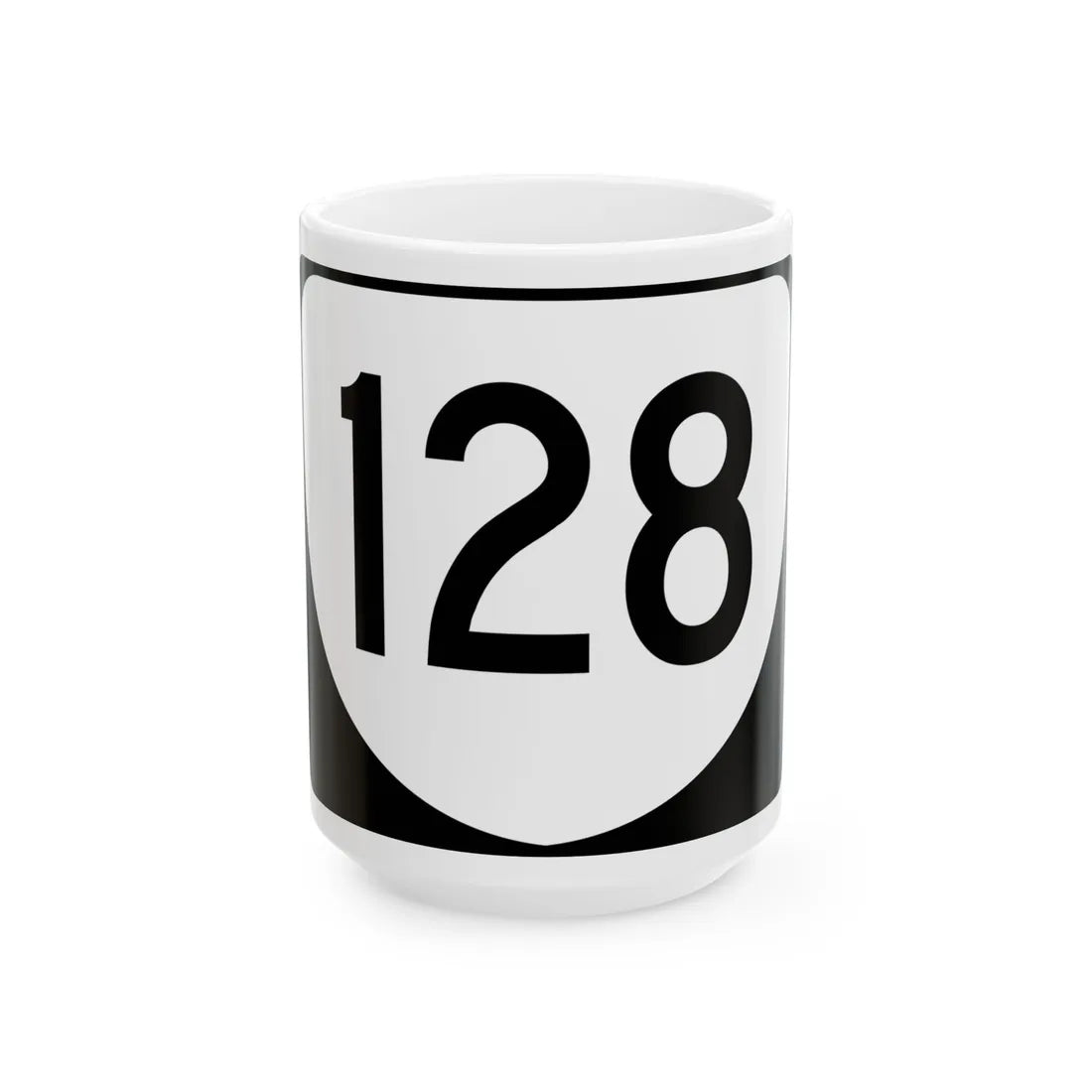 Virginia 128 (Virginia) (Road Sign) White Coffee Mug 15oz - Go Mug Yourself