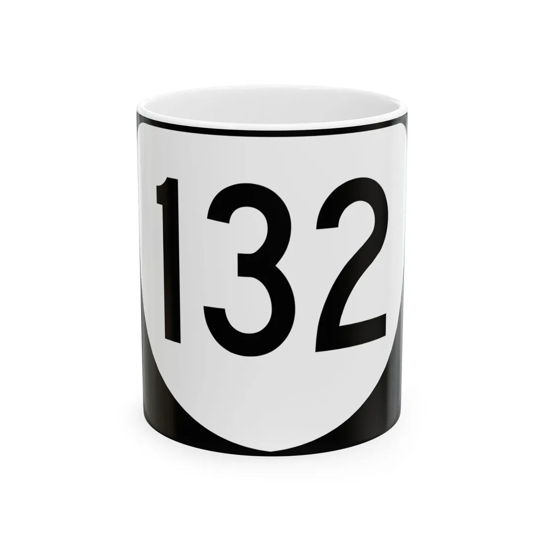 Virginia 132 (Virginia) (Road Sign) White Coffee Mug 11oz - Go Mug Yourself