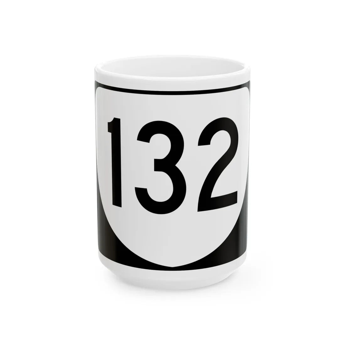 Virginia 132 (Virginia) (Road Sign) White Coffee Mug 15oz - Go Mug Yourself