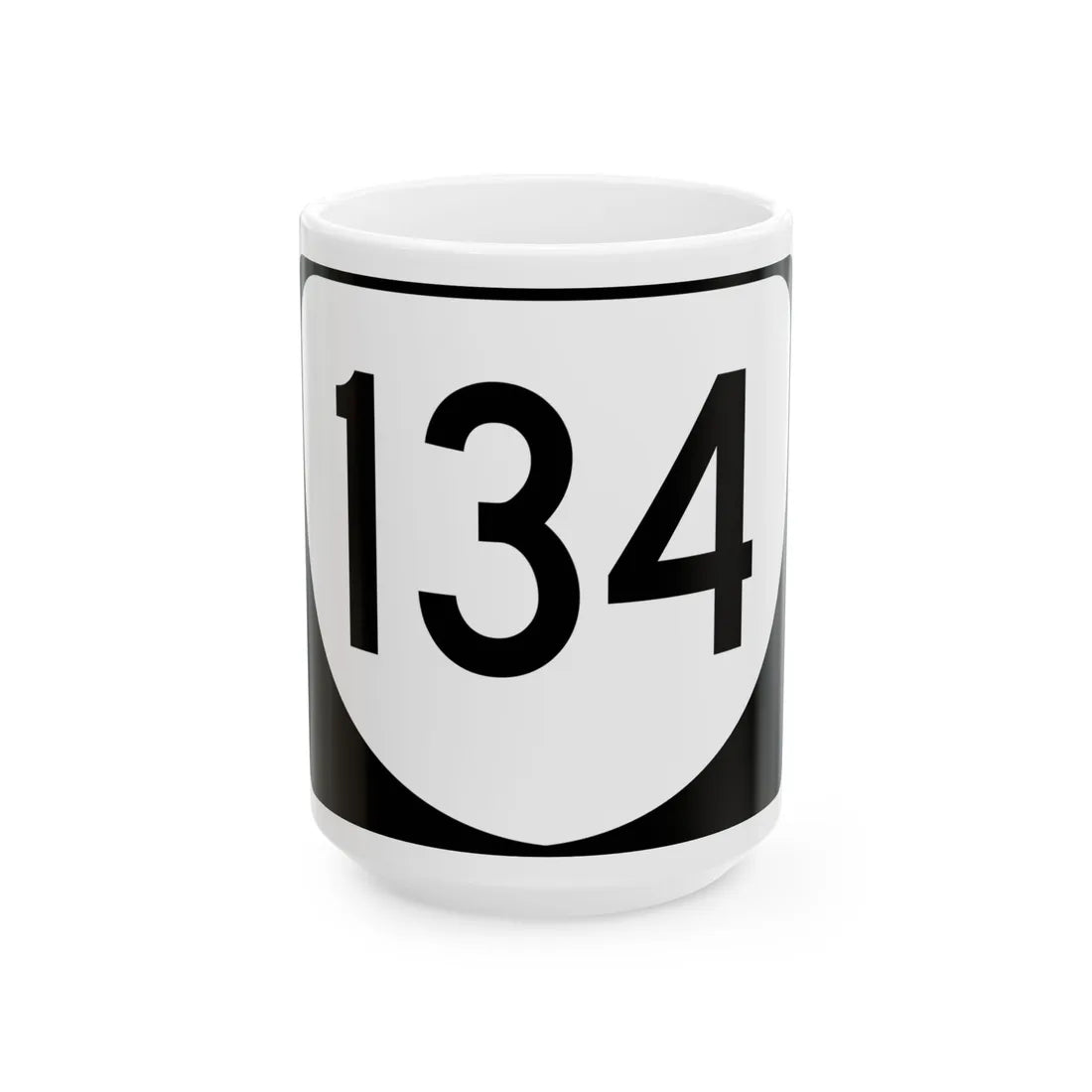 Virginia 134 (Virginia) (Road Sign) White Coffee Mug 15oz - Go Mug Yourself