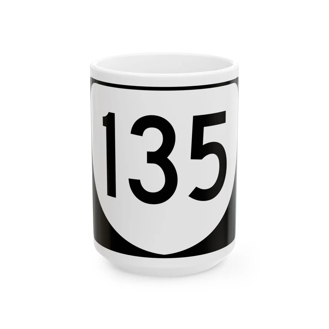 Virginia 135 (Virginia) (Road Sign) White Coffee Mug 15oz - Go Mug Yourself