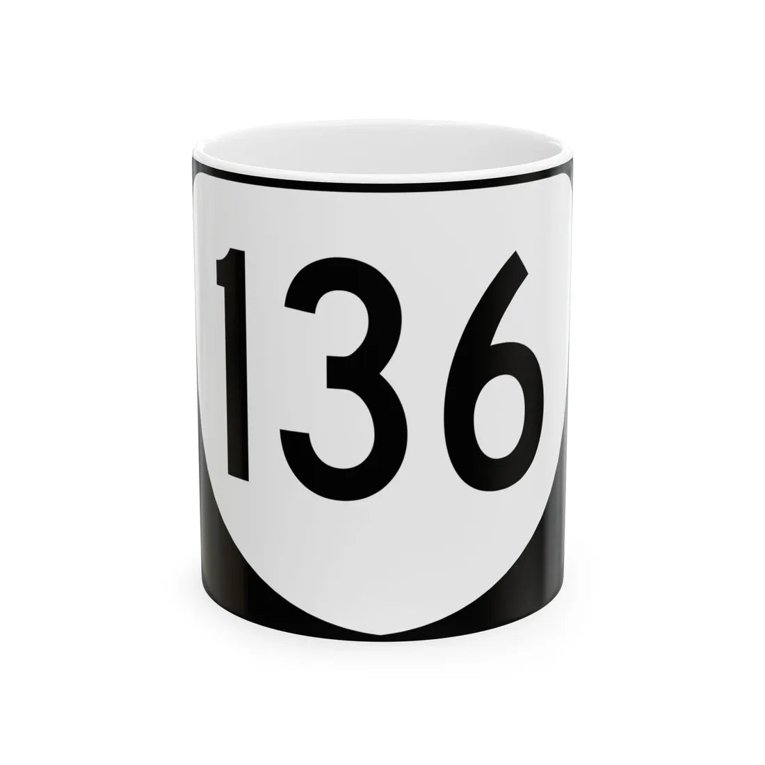 Virginia 136 (Virginia) (Road Sign) White Coffee Mug 11oz - Go Mug Yourself