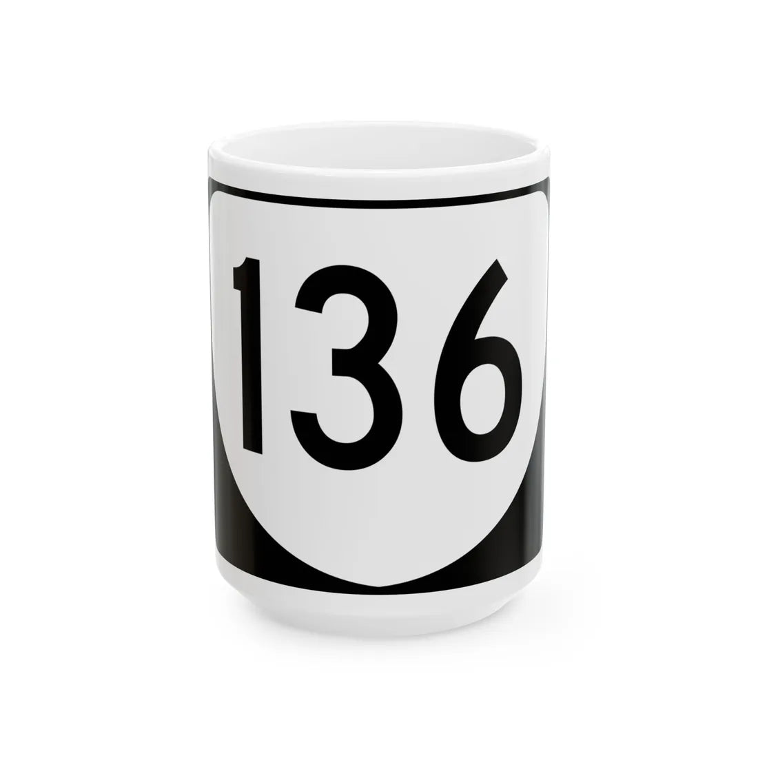 Virginia 136 (Virginia) (Road Sign) White Coffee Mug 15oz - Go Mug Yourself
