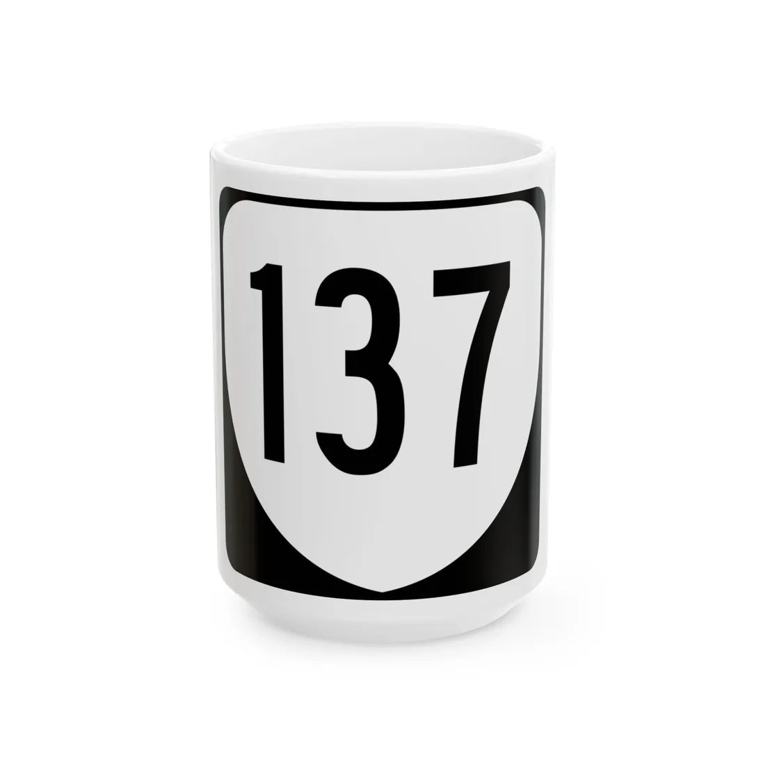 Virginia 137 1980 (Virginia) (Road Sign) White Coffee Mug 15oz - Go Mug Yourself