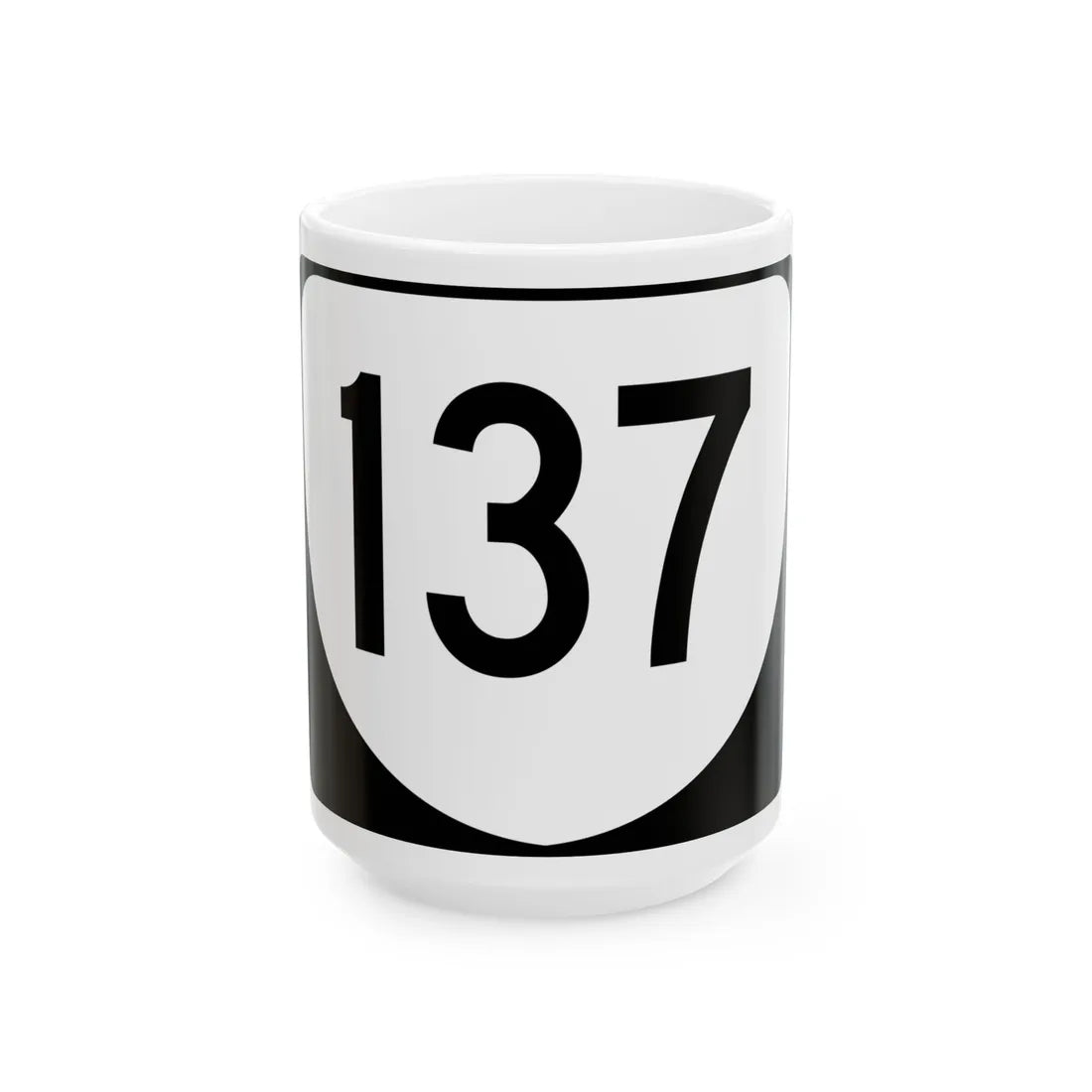 Virginia 137 (Virginia) (Road Sign) White Coffee Mug 15oz - Go Mug Yourself