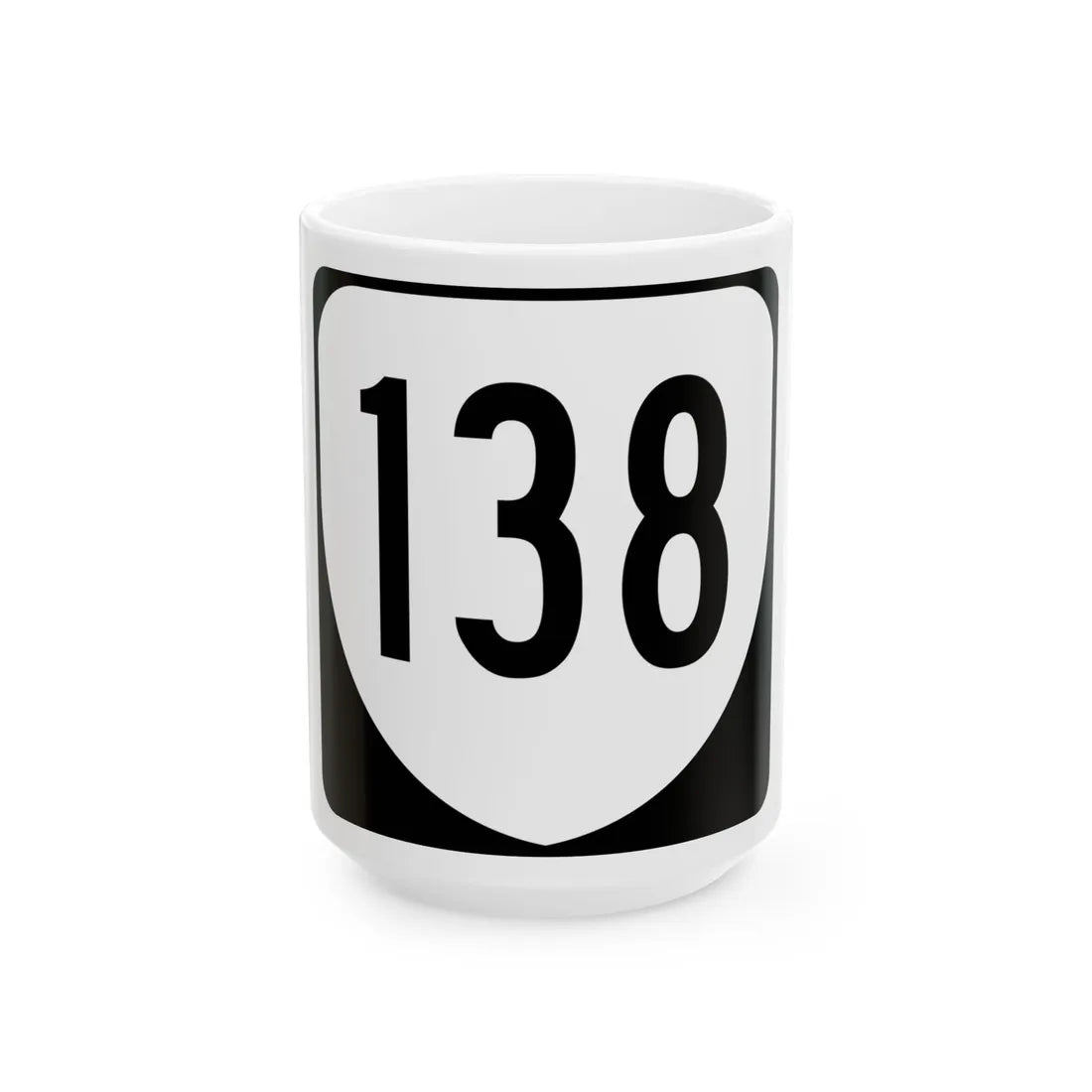 Virginia 138 1980 (Virginia) (Road Sign) White Coffee Mug 15oz - Go Mug Yourself