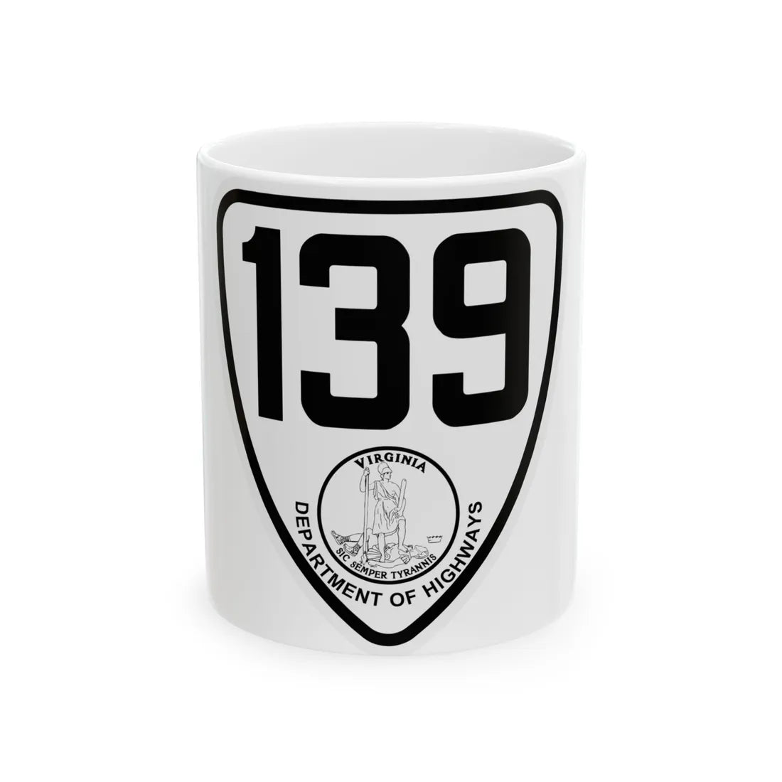 Virginia 139 1924 (Virginia) (Road Sign) White Coffee Mug 11oz - Go Mug Yourself