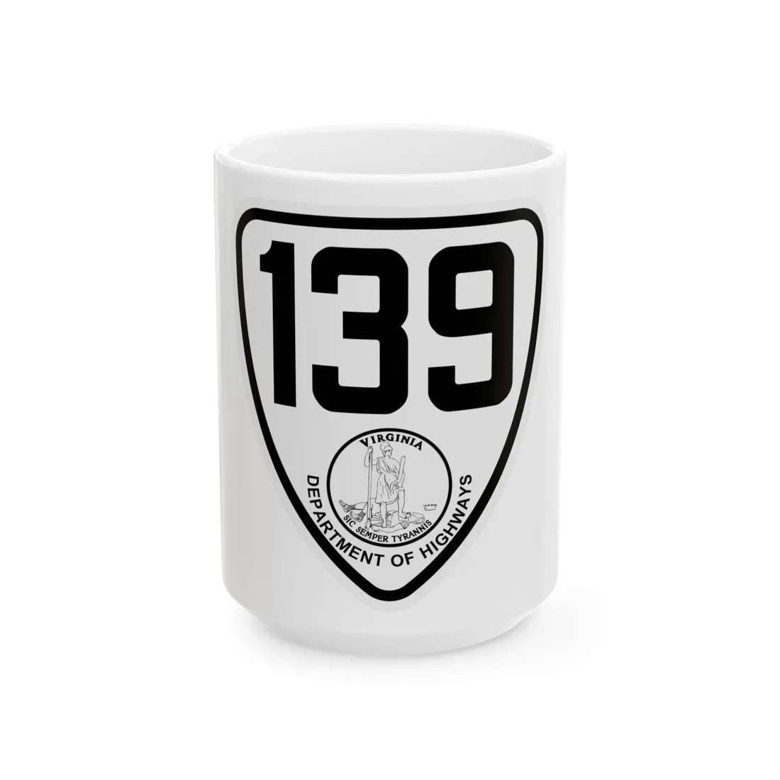 Virginia 139 1924 (Virginia) (Road Sign) White Coffee Mug 15oz - Go Mug Yourself