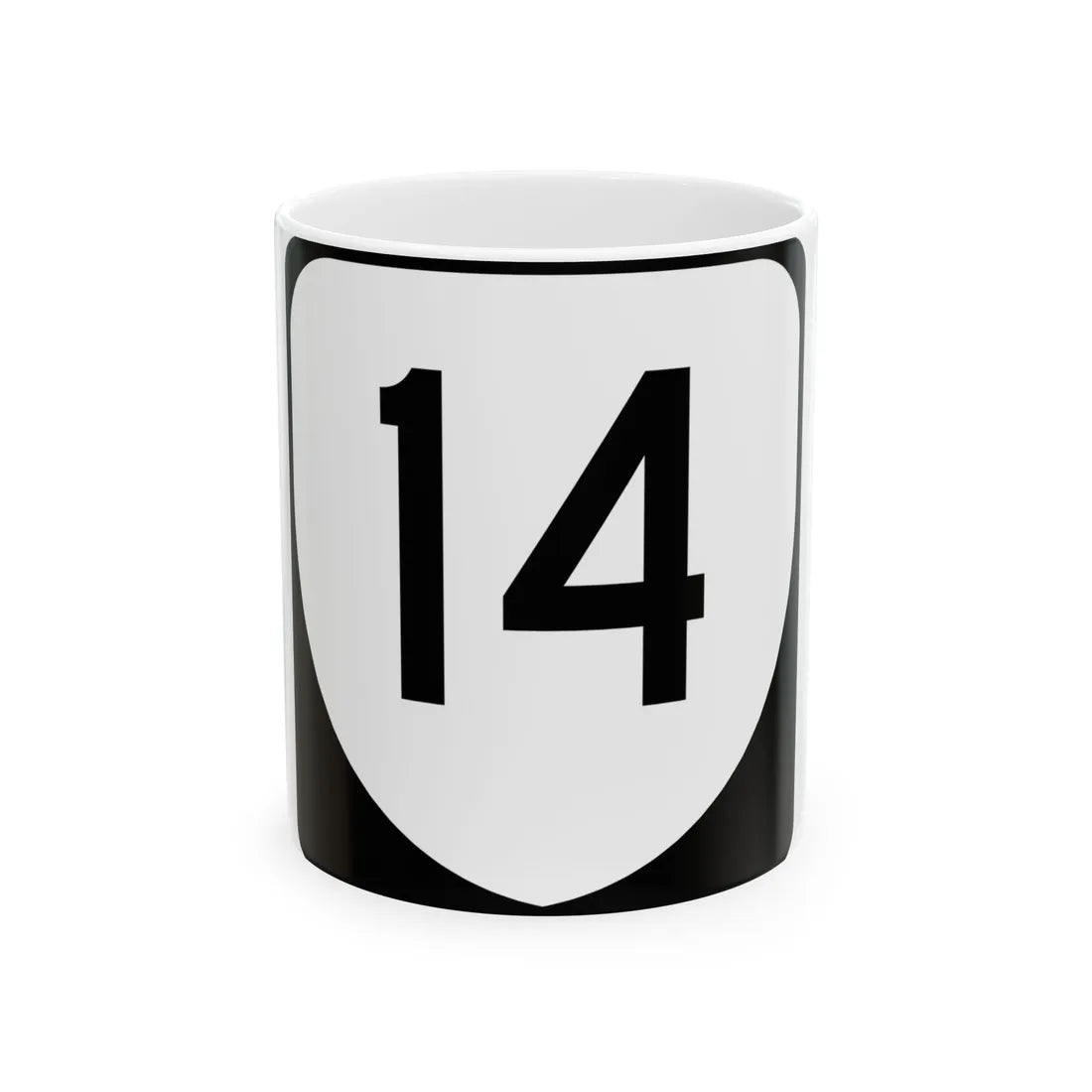 Virginia 14 (Virginia) (Road Sign) White Coffee Mug 11oz - Go Mug Yourself