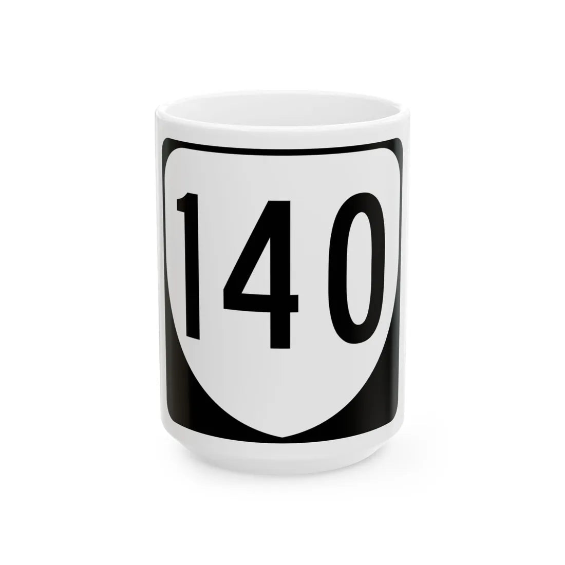 Virginia 140 1980 (Virginia) (Road Sign) White Coffee Mug 15oz - Go Mug Yourself