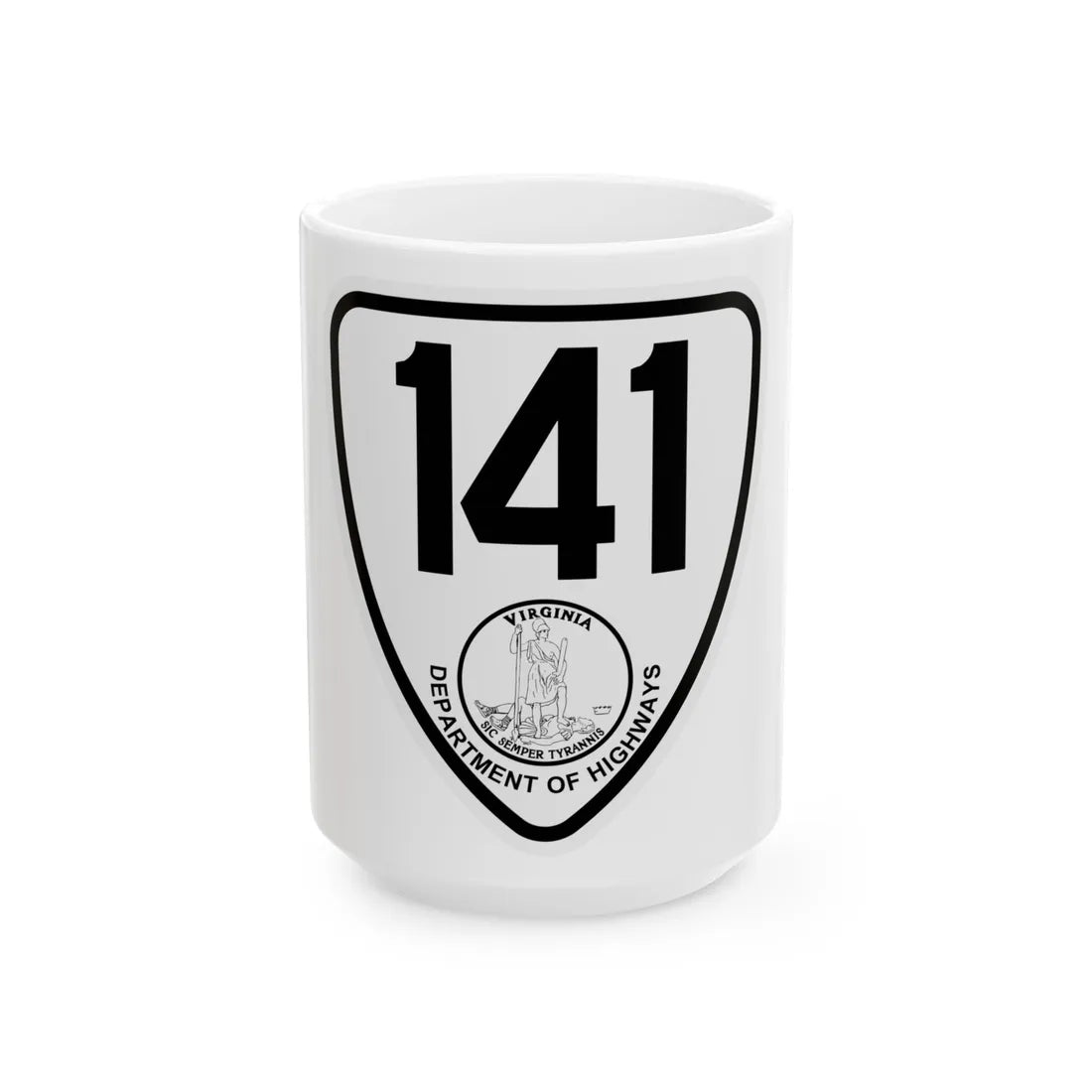 Virginia 141 1924 (Virginia) (Road Sign) White Coffee Mug 15oz - Go Mug Yourself