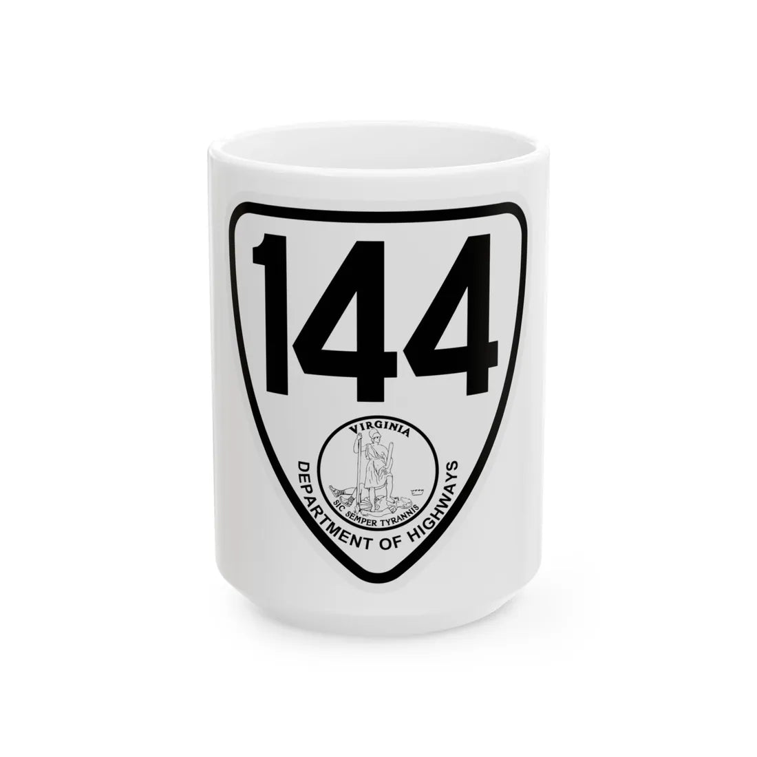 Virginia 144 1924 (Virginia) (Road Sign) White Coffee Mug 15oz - Go Mug Yourself