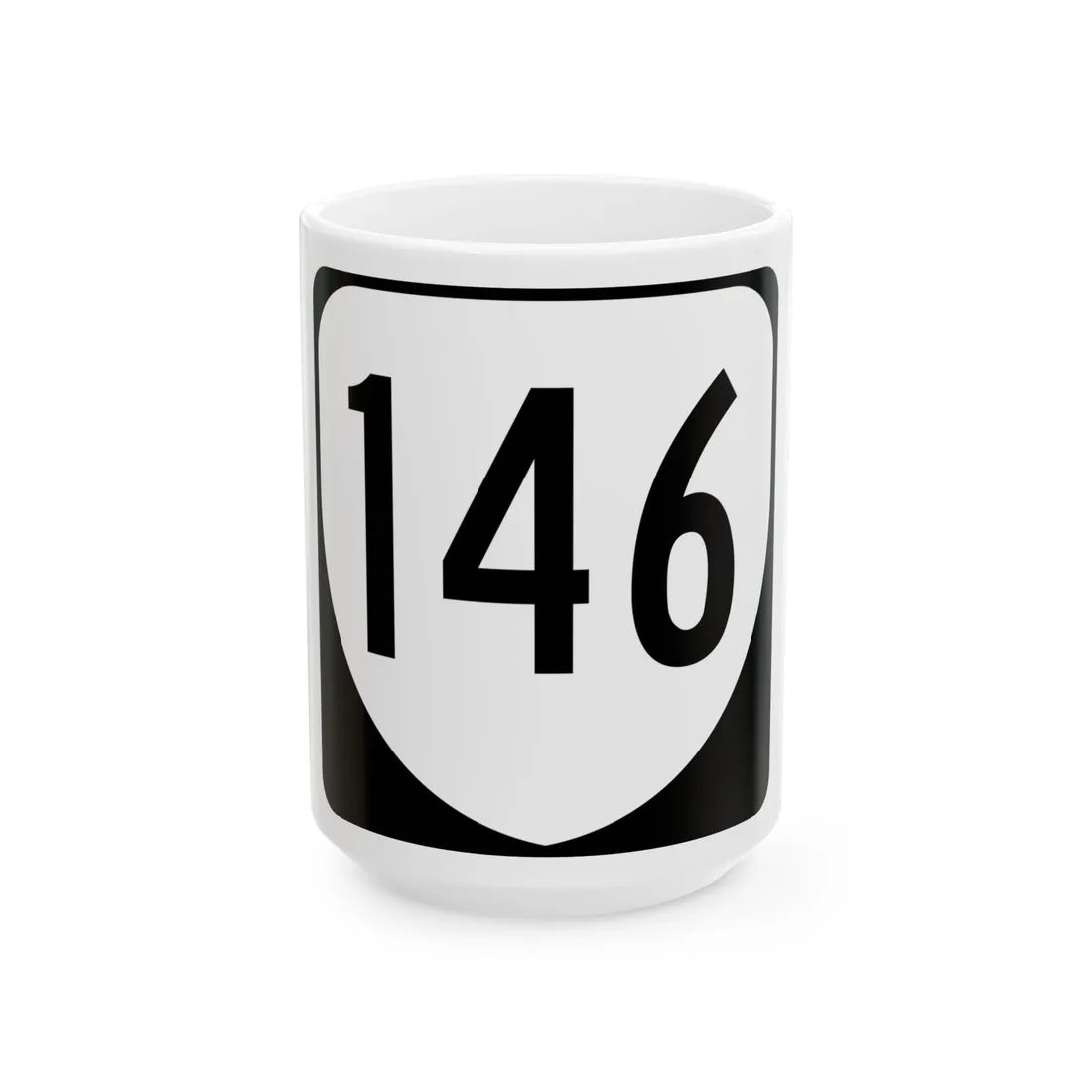 Virginia 146 1980 (Virginia) (Road Sign) White Coffee Mug 15oz - Go Mug Yourself