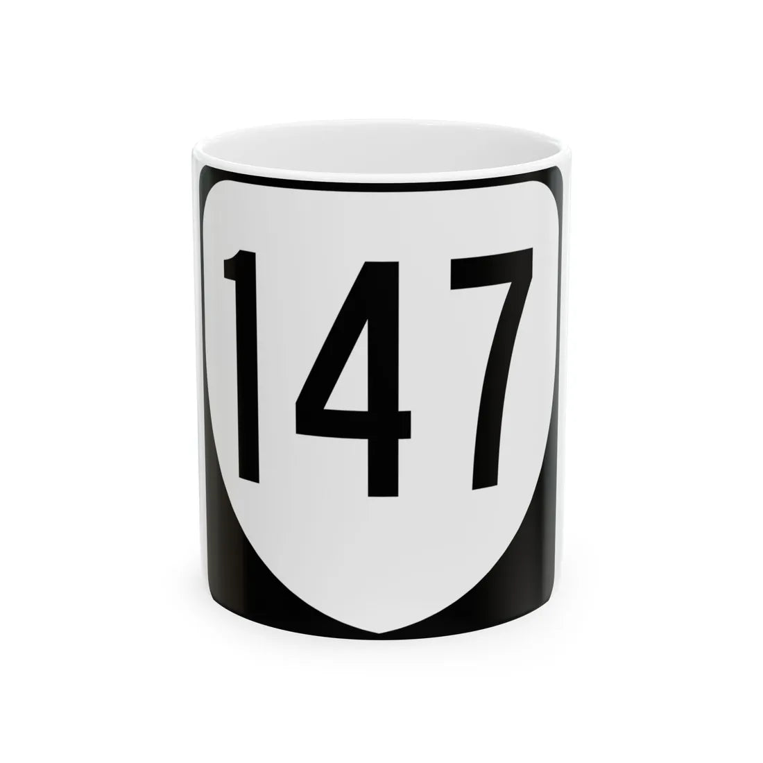 Virginia 147 1980 (Virginia) (Road Sign) White Coffee Mug 11oz - Go Mug Yourself