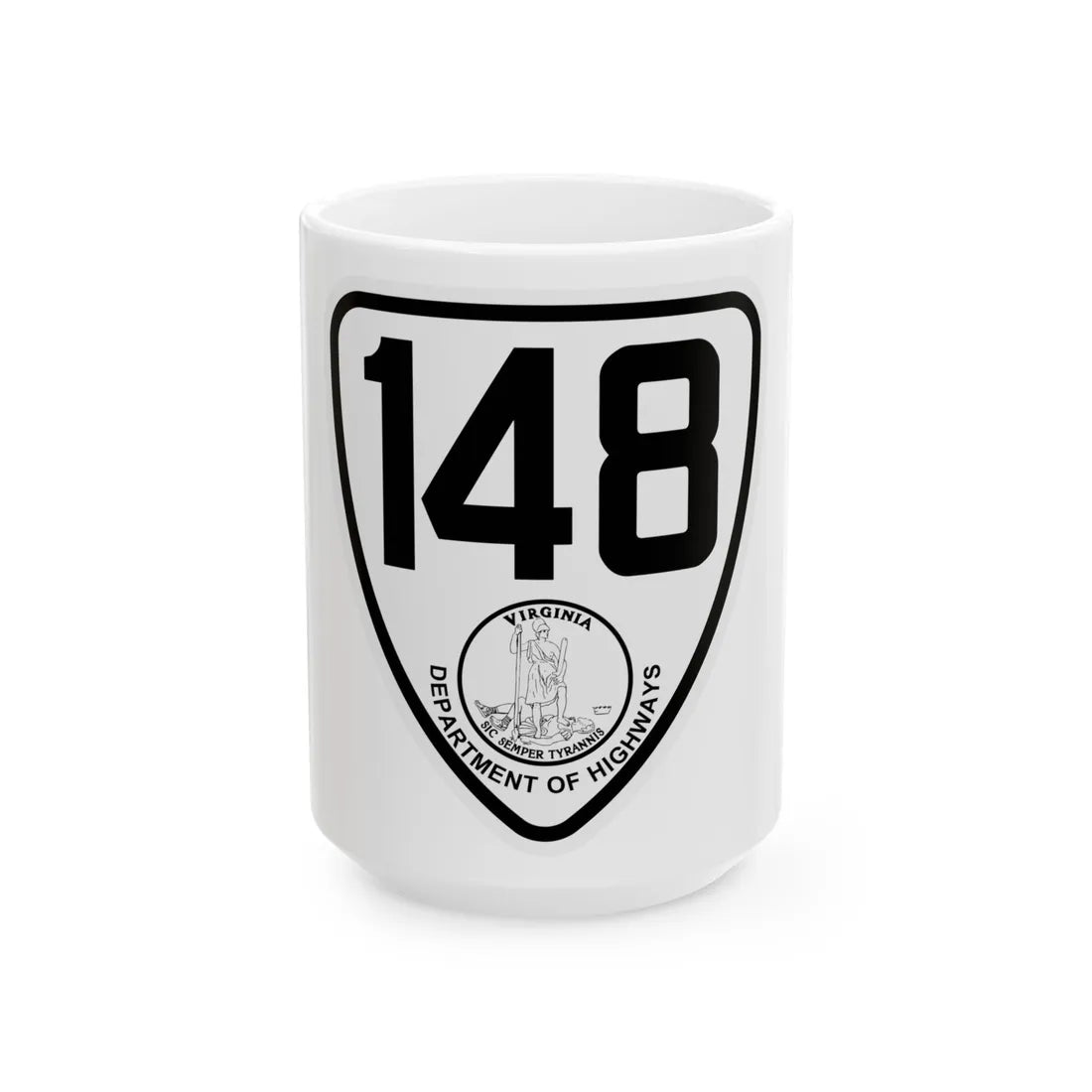 Virginia 148 1924 (Virginia) (Road Sign) White Coffee Mug 15oz - Go Mug Yourself