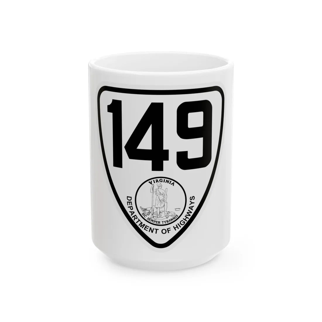 Virginia 149 1924 (Virginia) (Road Sign) White Coffee Mug 15oz - Go Mug Yourself