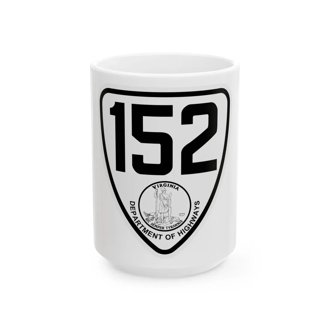 Virginia 152 1924 (Virginia) (Road Sign) White Coffee Mug 15oz - Go Mug Yourself