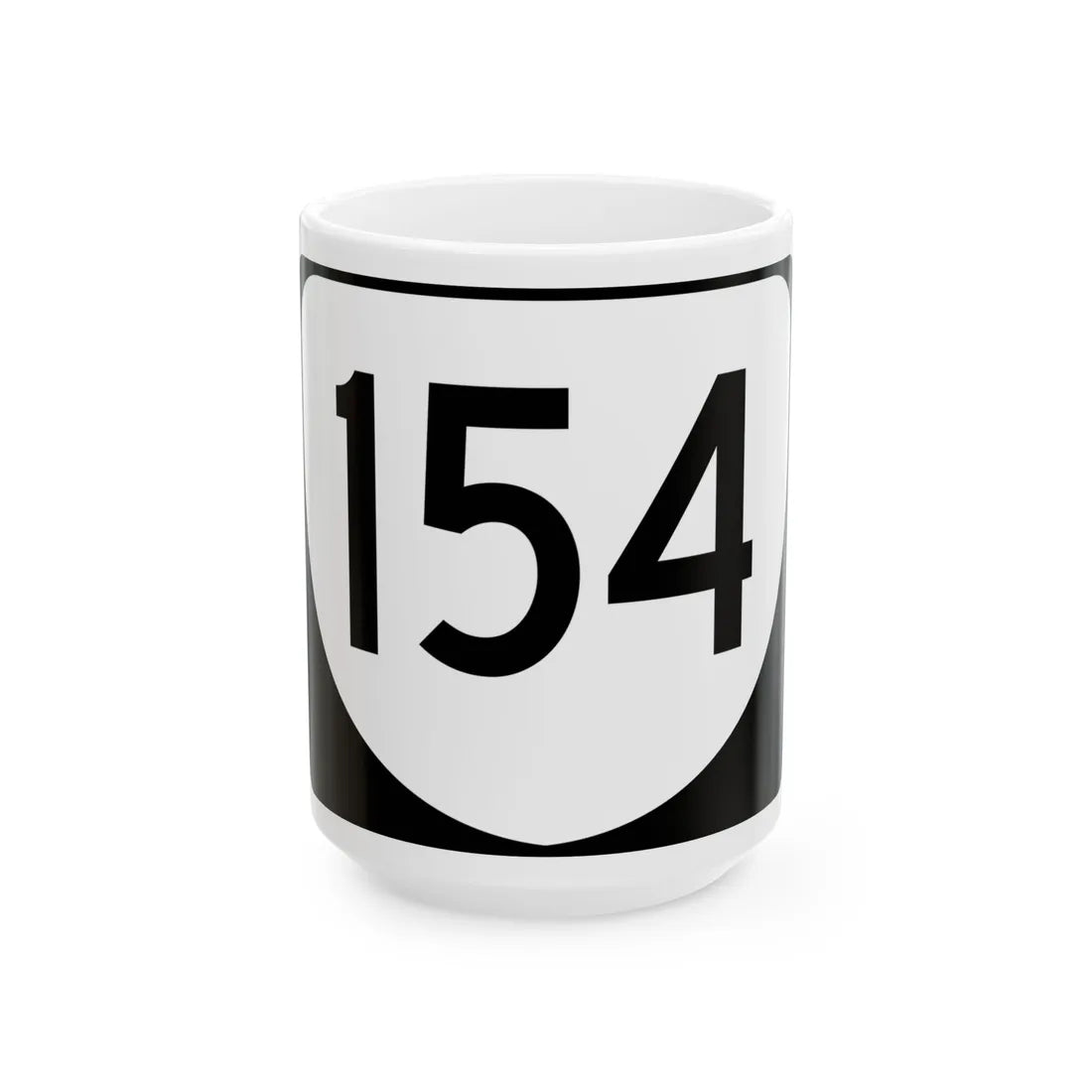 Virginia 154 (Virginia) (Road Sign) White Coffee Mug 15oz - Go Mug Yourself