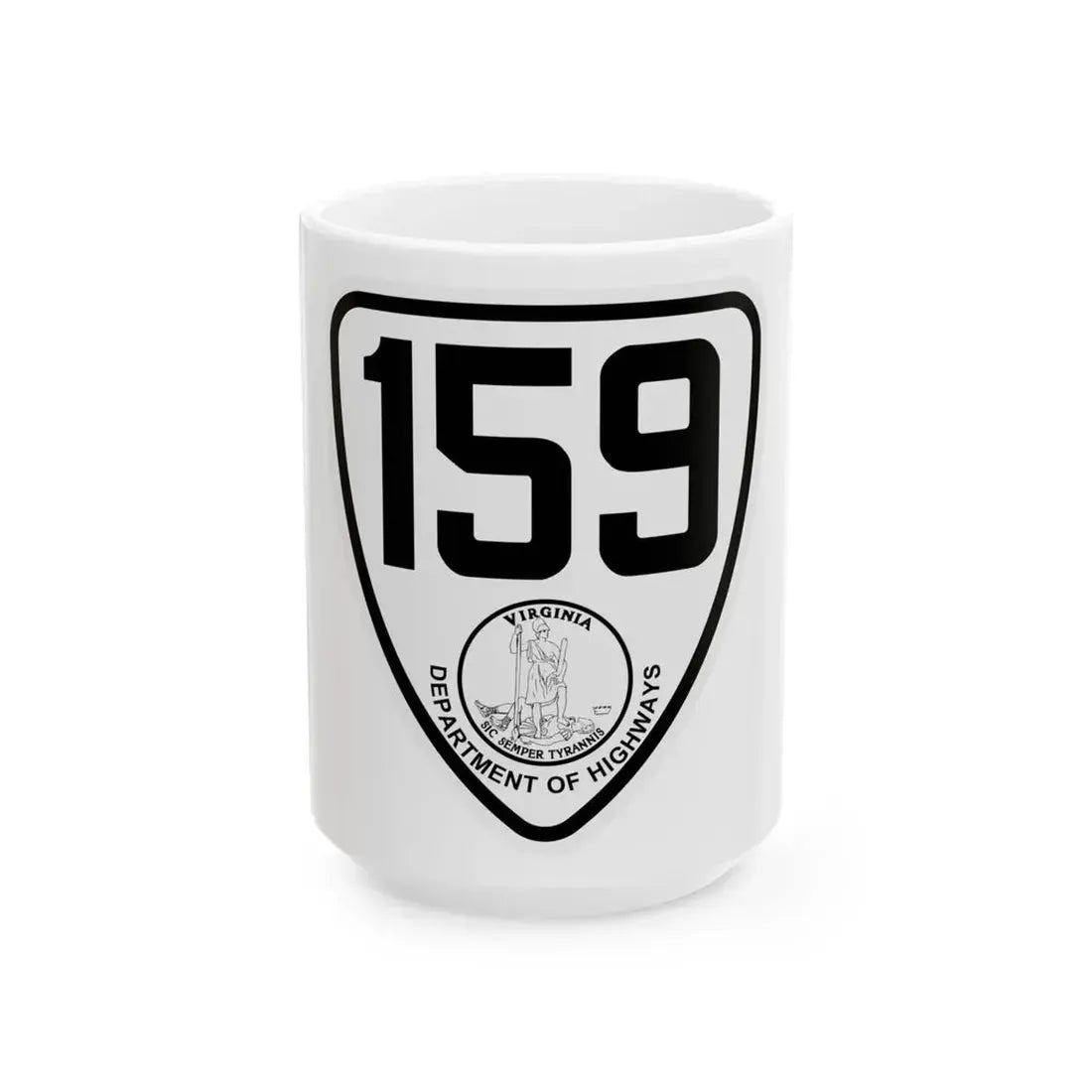 Virginia 159 1924 (Virginia) (Road Sign) White Coffee Mug 15oz - Go Mug Yourself