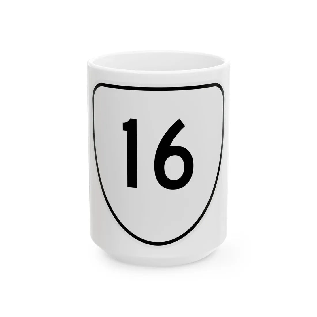 Virginia 16 1956 (Virginia) (Road Sign) White Coffee Mug 15oz - Go Mug Yourself