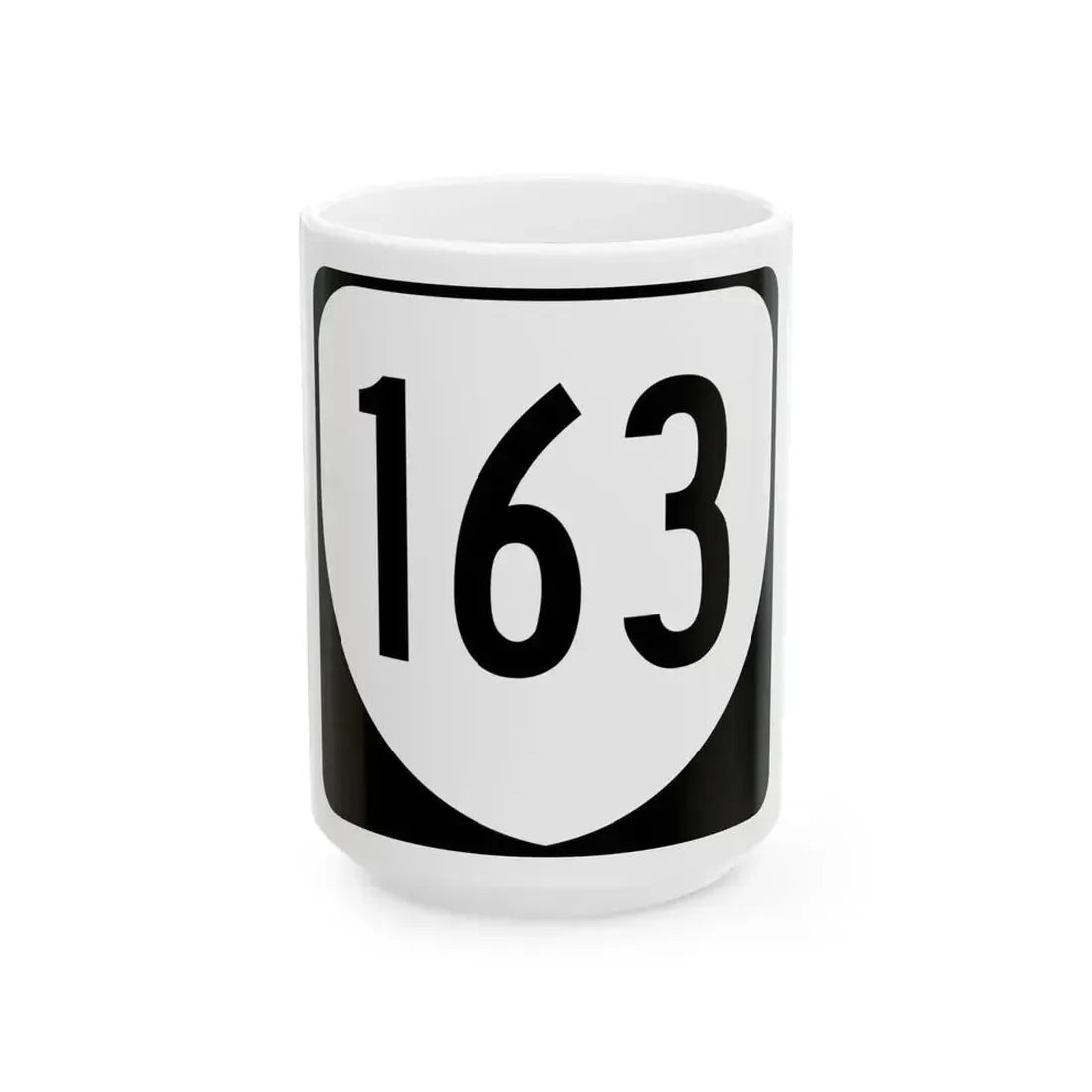 Virginia 163 1980 (Virginia) (Road Sign) White Coffee Mug 15oz - Go Mug Yourself