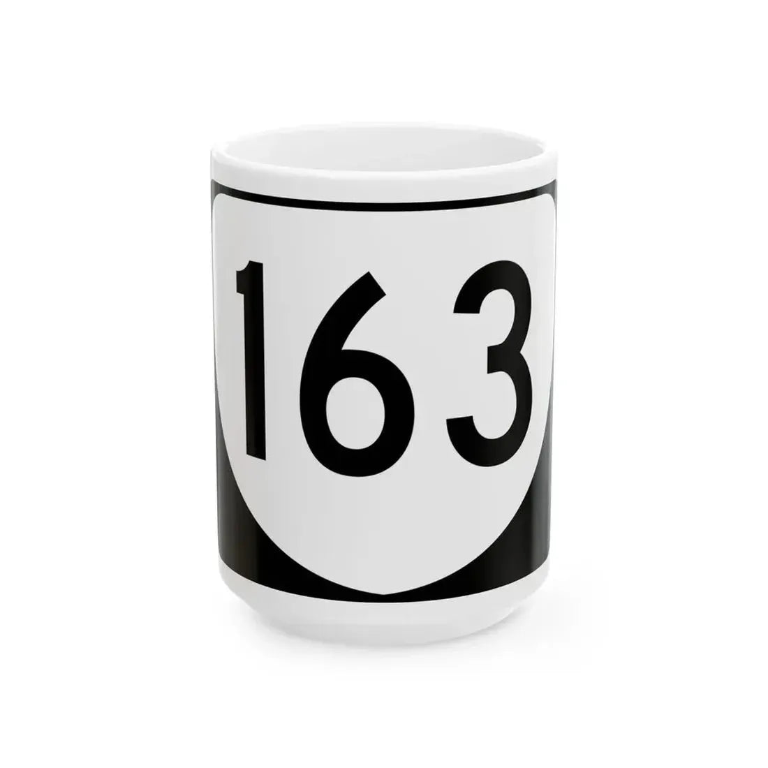 Virginia 163 (Virginia) (Road Sign) White Coffee Mug 15oz - Go Mug Yourself