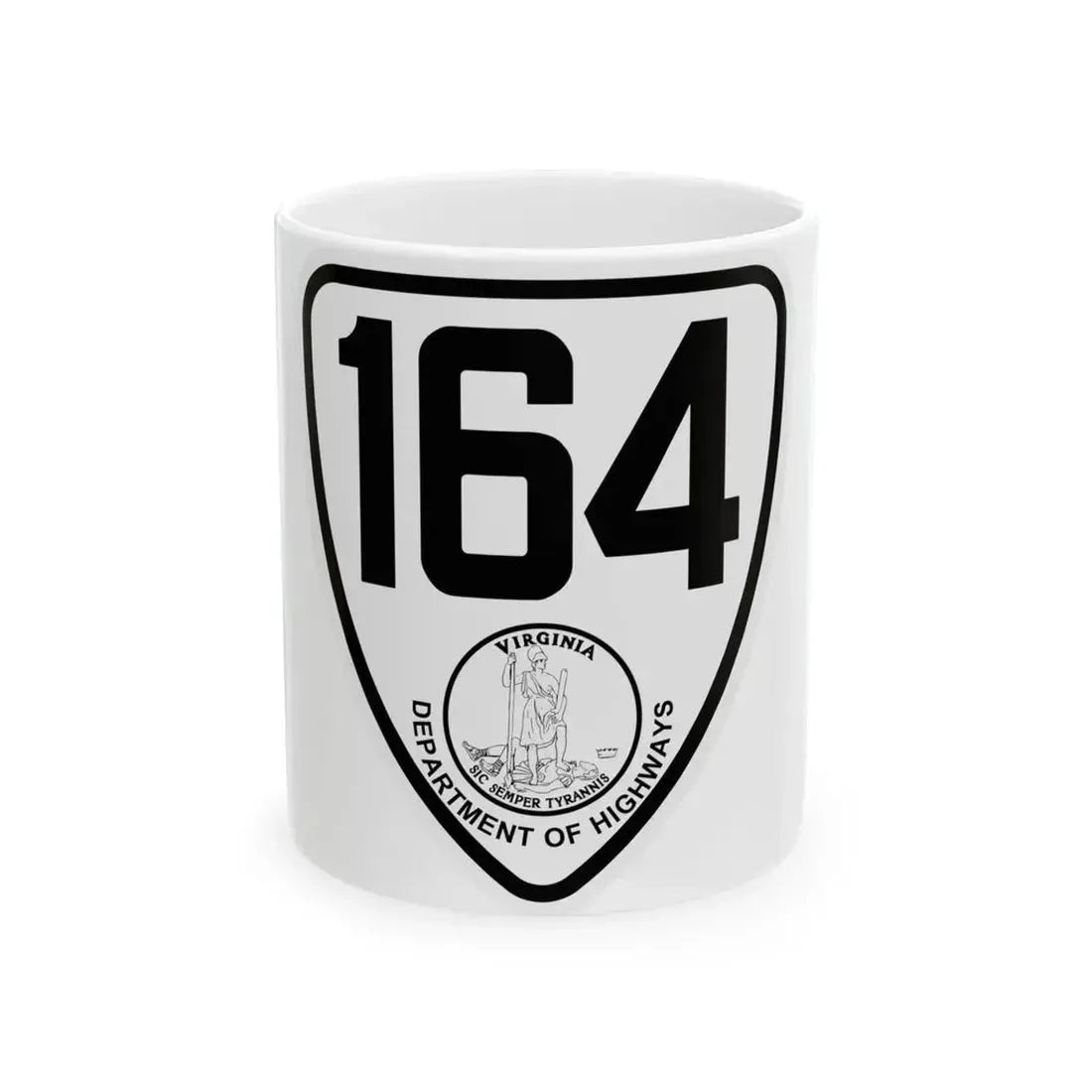 Virginia 164 1924 (Virginia) (Road Sign) White Coffee Mug 11oz - Go Mug Yourself