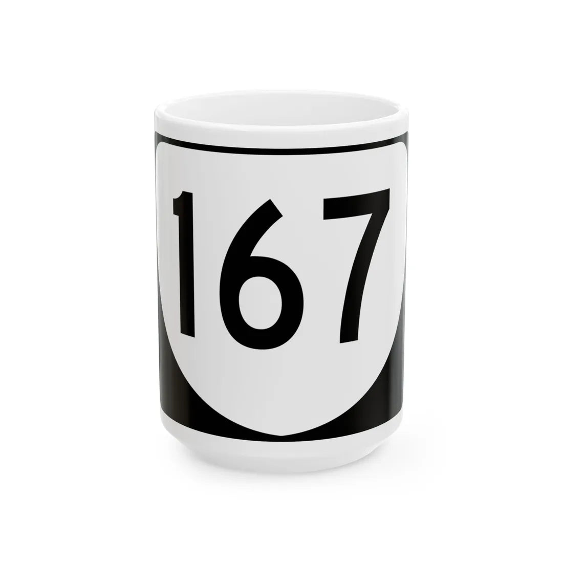 Virginia 167 (Virginia) (Road Sign) White Coffee Mug 15oz - Go Mug Yourself