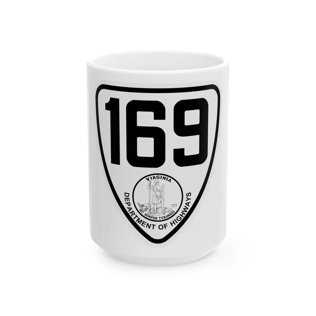 Virginia 169 1924 (Virginia) (Road Sign) White Coffee Mug 15oz - Go Mug Yourself
