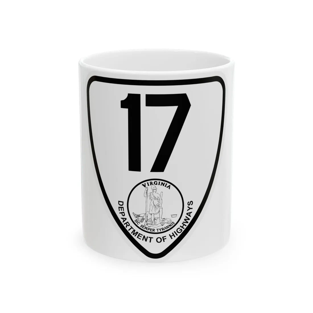 Virginia 17 1924 (Virginia) (Road Sign) White Coffee Mug 11oz - Go Mug Yourself