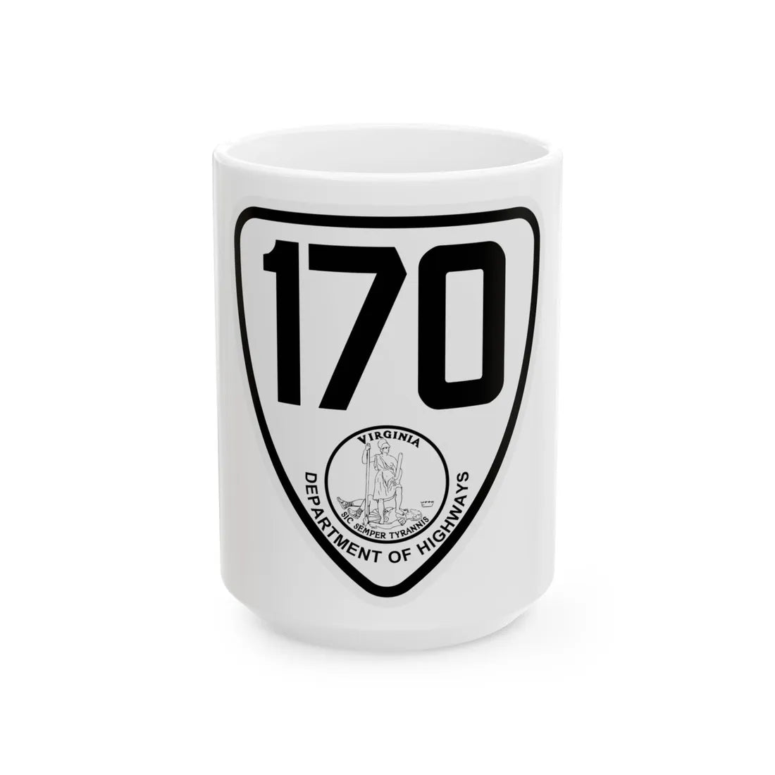 Virginia 170 1924 (Virginia) (Road Sign) White Coffee Mug 15oz - Go Mug Yourself
