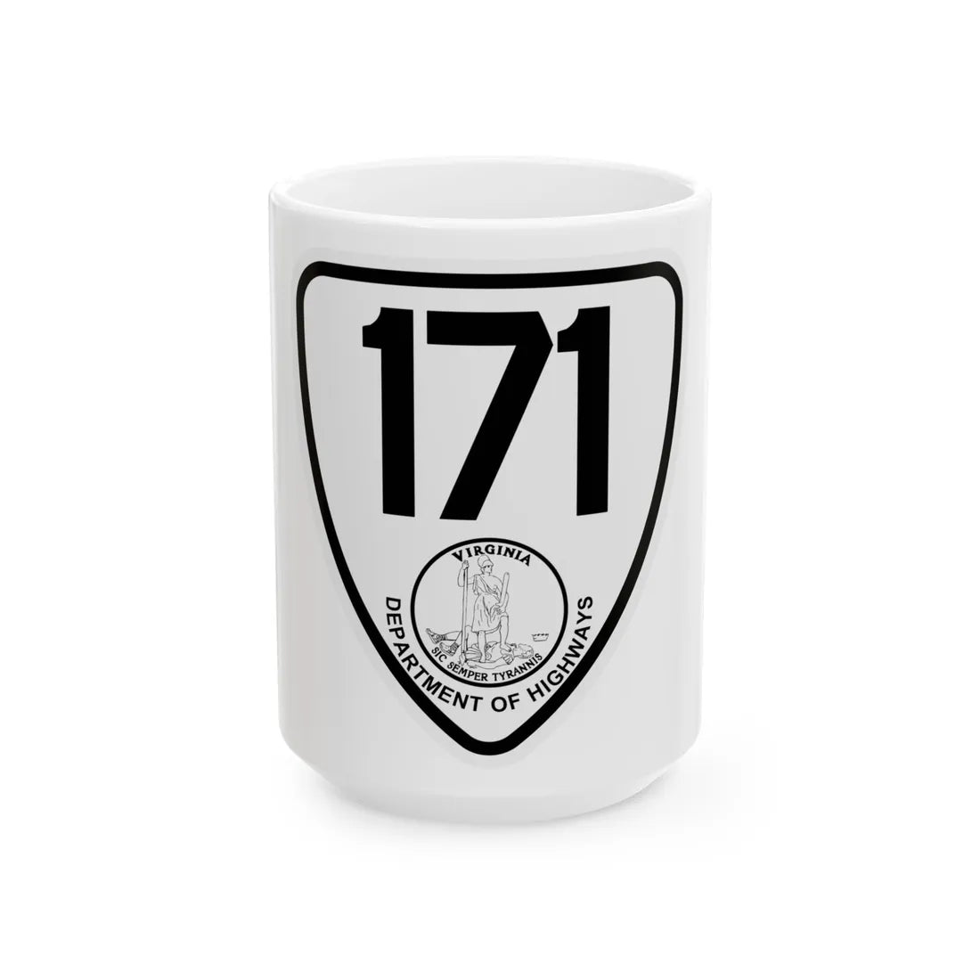 Virginia 171 1924 (Virginia) (Road Sign) White Coffee Mug 15oz - Go Mug Yourself