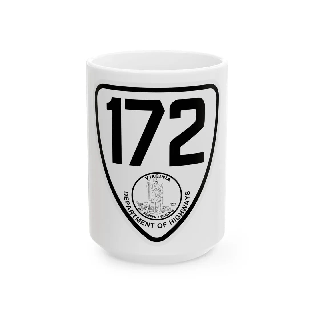Virginia 172 1924 (Virginia) (Road Sign) White Coffee Mug 15oz - Go Mug Yourself