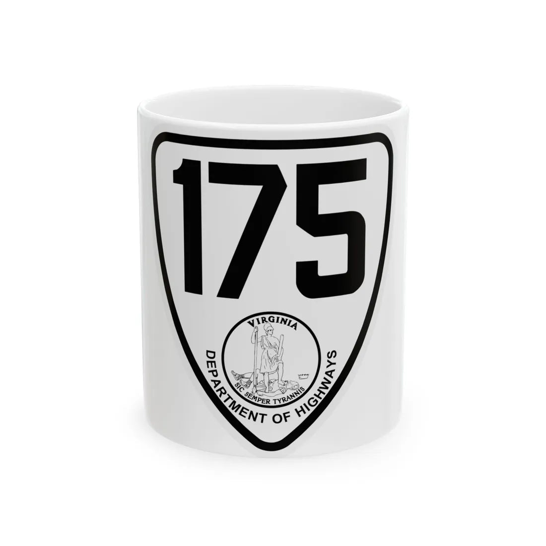 Virginia 175 1924 (Virginia) (Road Sign) White Coffee Mug 11oz - Go Mug Yourself