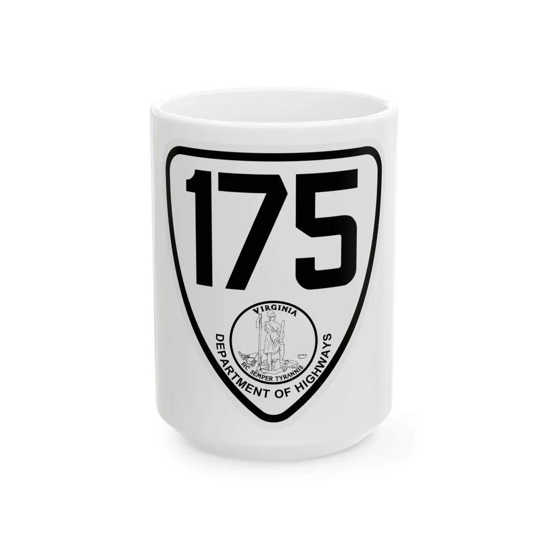 Virginia 175 1924 (Virginia) (Road Sign) White Coffee Mug 15oz - Go Mug Yourself