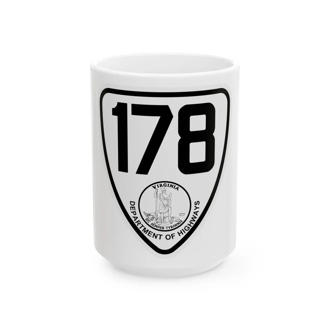 Virginia 178 1924 (Virginia) (Road Sign) White Coffee Mug 15oz - Go Mug Yourself