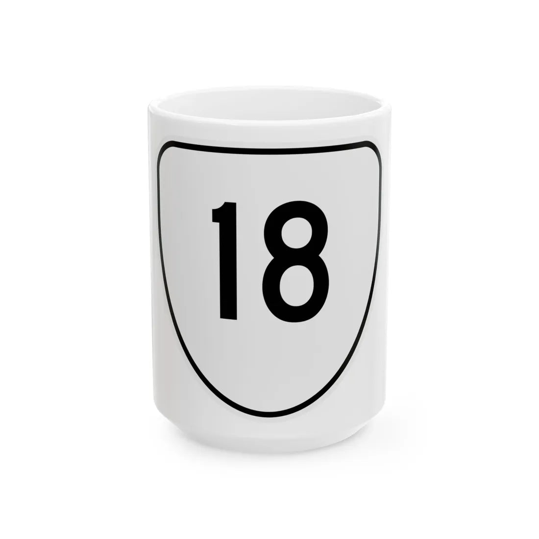 Virginia 18 1956 (Virginia) (Road Sign) White Coffee Mug 15oz - Go Mug Yourself