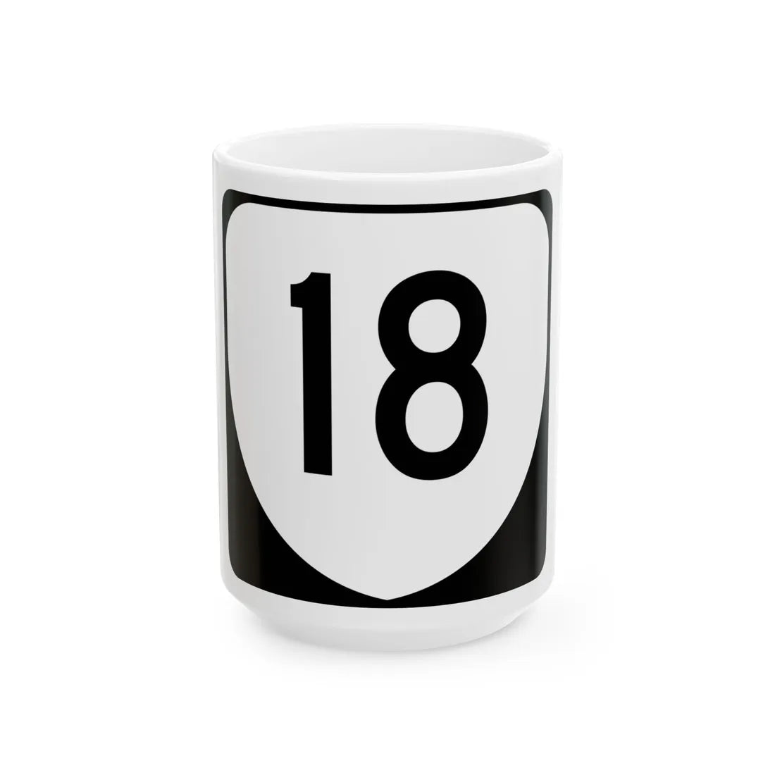 Virginia 18 (Virginia) (Road Sign) White Coffee Mug 15oz - Go Mug Yourself