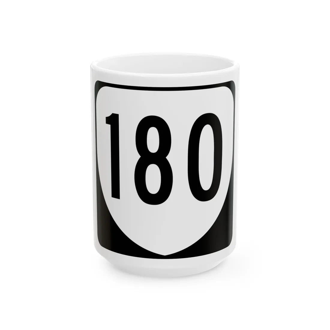 Virginia 180 1980 (Virginia) (Road Sign) White Coffee Mug 15oz - Go Mug Yourself