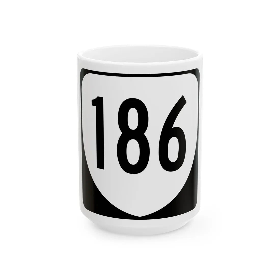 Virginia 186 1980 (Virginia) (Road Sign) White Coffee Mug 15oz - Go Mug Yourself