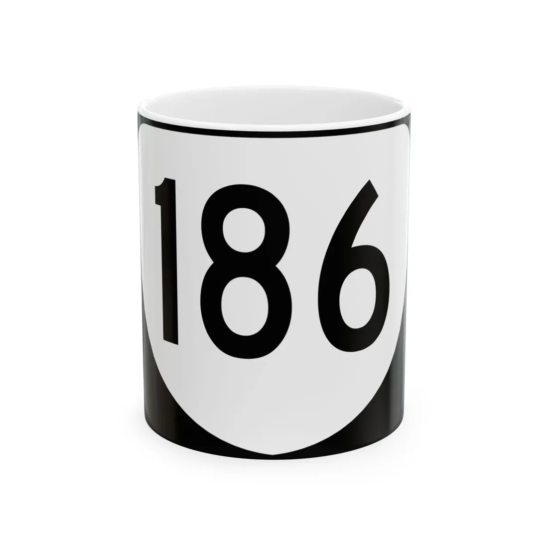 Virginia 186 (Virginia) (Road Sign) White Coffee Mug 11oz - Go Mug Yourself